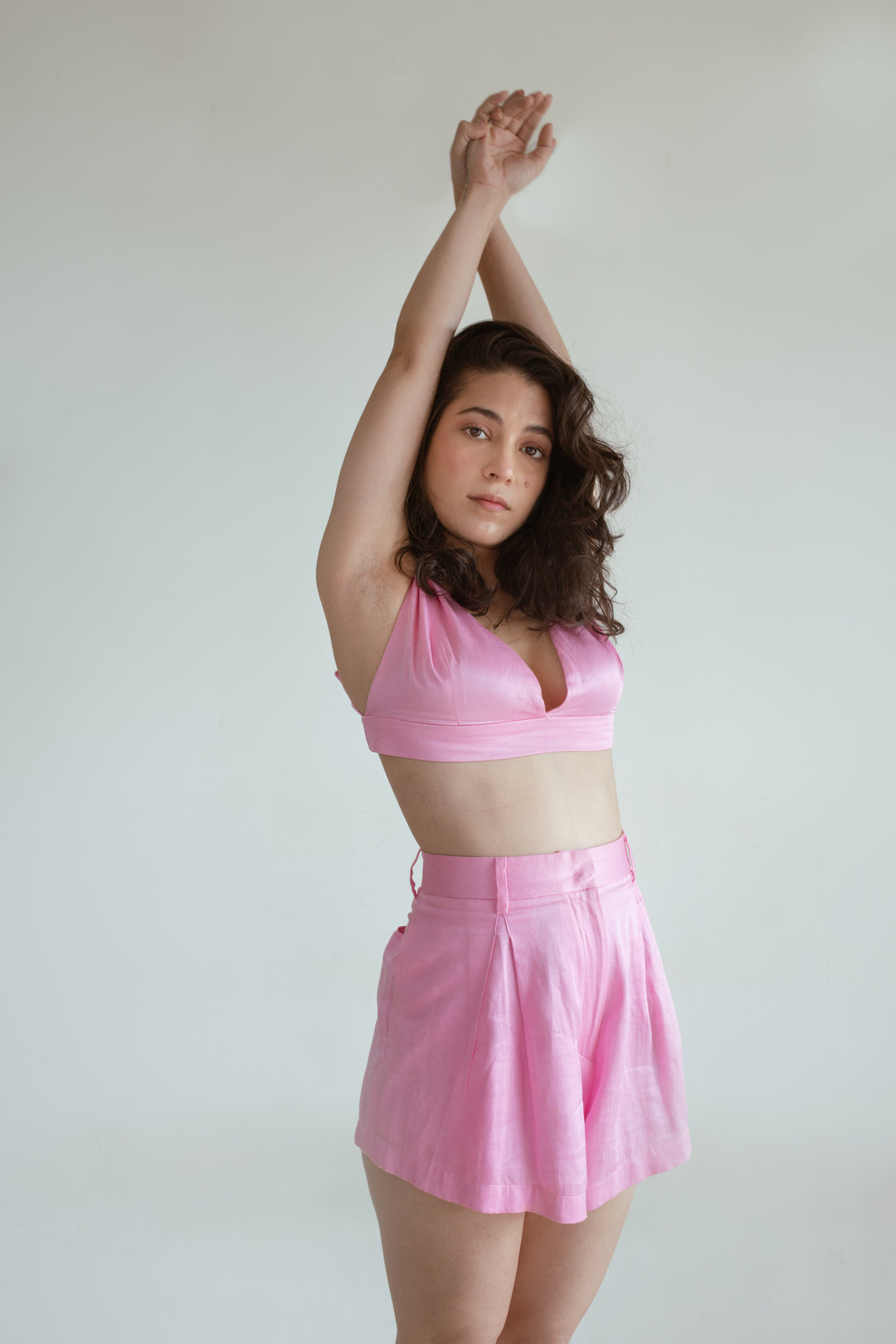 Madhyama Sejpal In Boomer Bloomers (Flared Shorts) - Solid-shorts - Celebrity - Monokrom