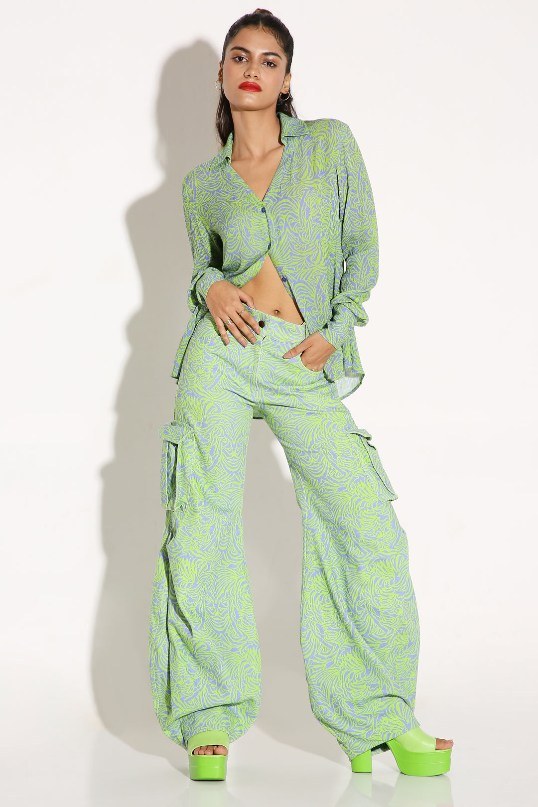 Crinkle Crush - Long Shirt-Shirts - Monokrom