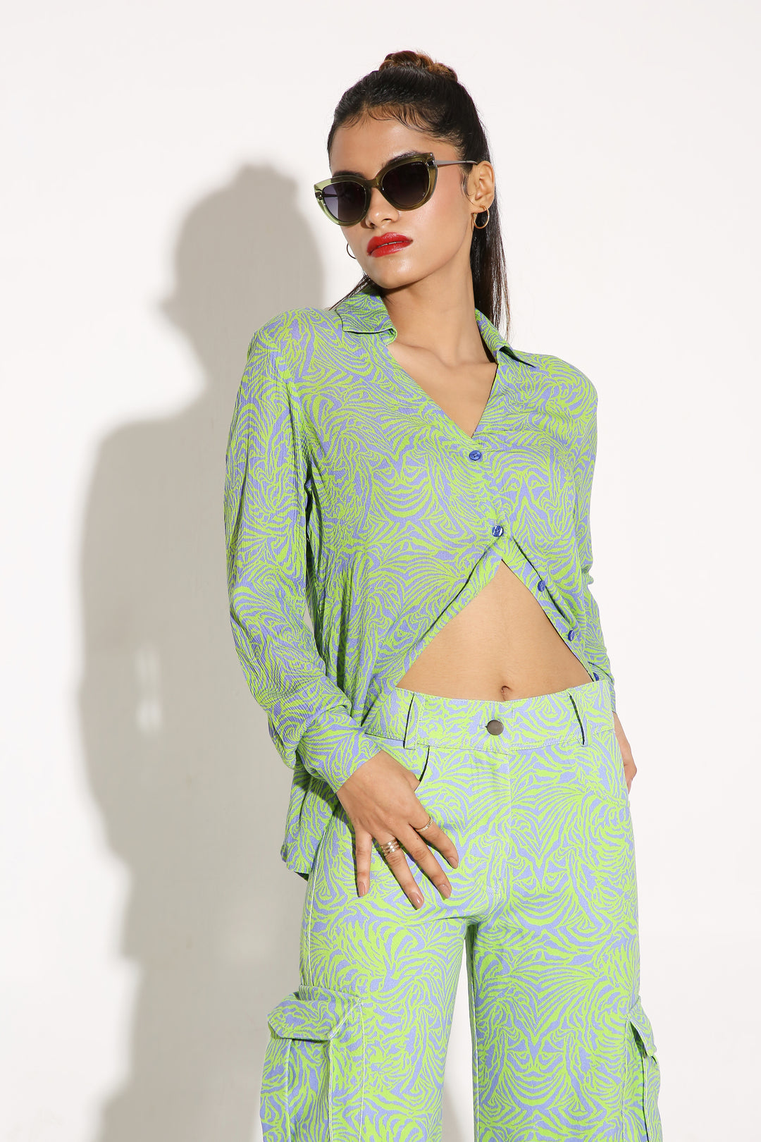 Crinkle Crush - Long Shirt-Shirts - Monokrom