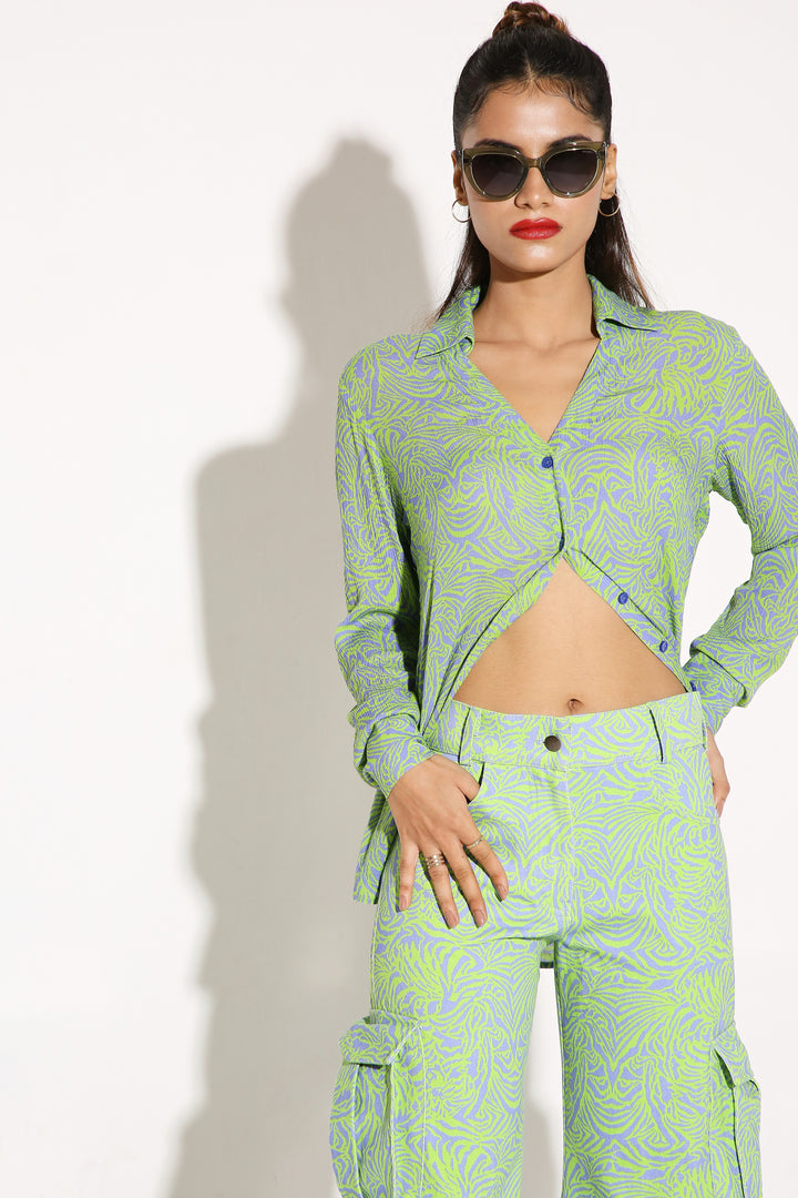 Crinkle Crush - Long Shirt-Shirts - Monokrom