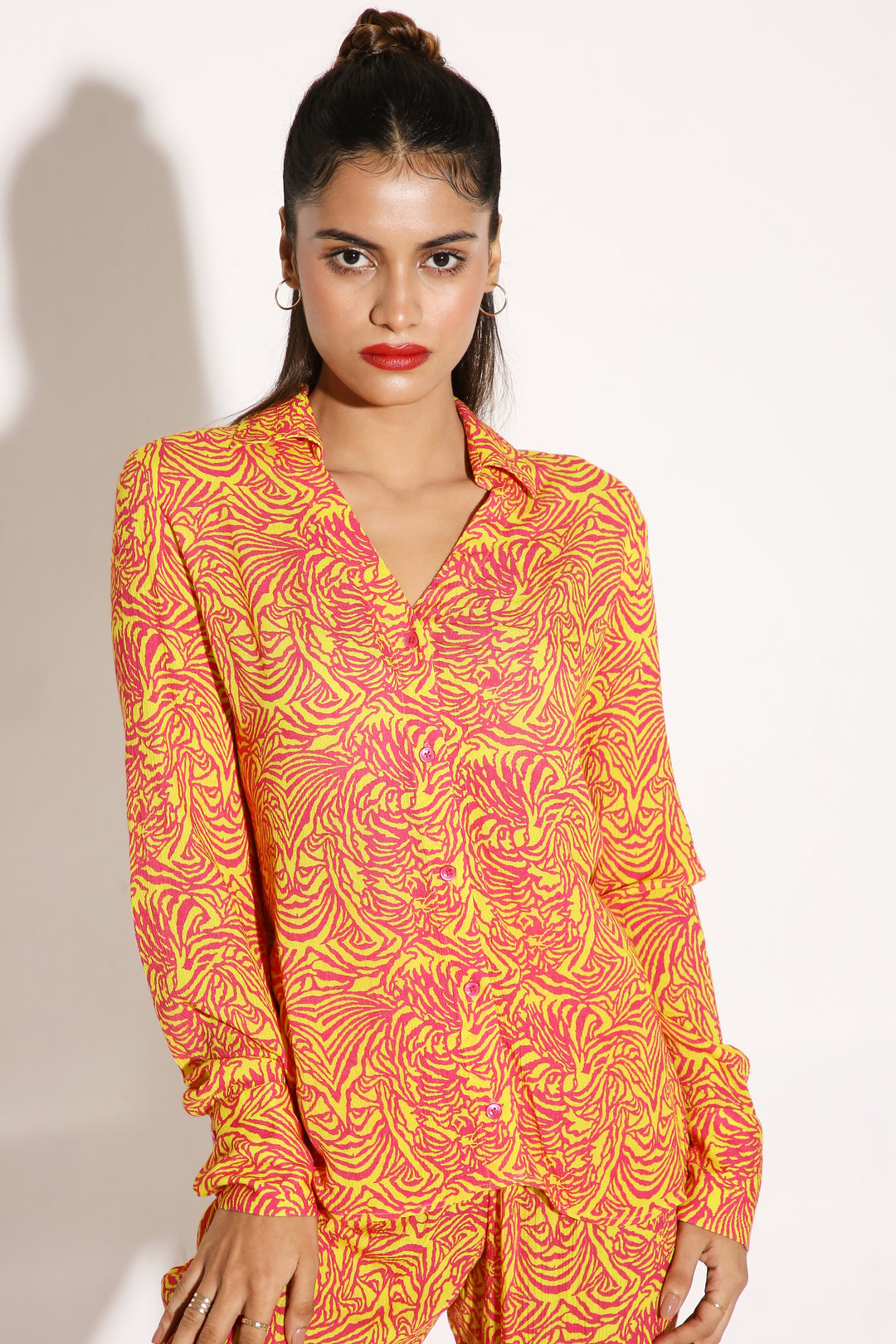 Crinkle Crush - Long Shirt-Shirts - Monokrom