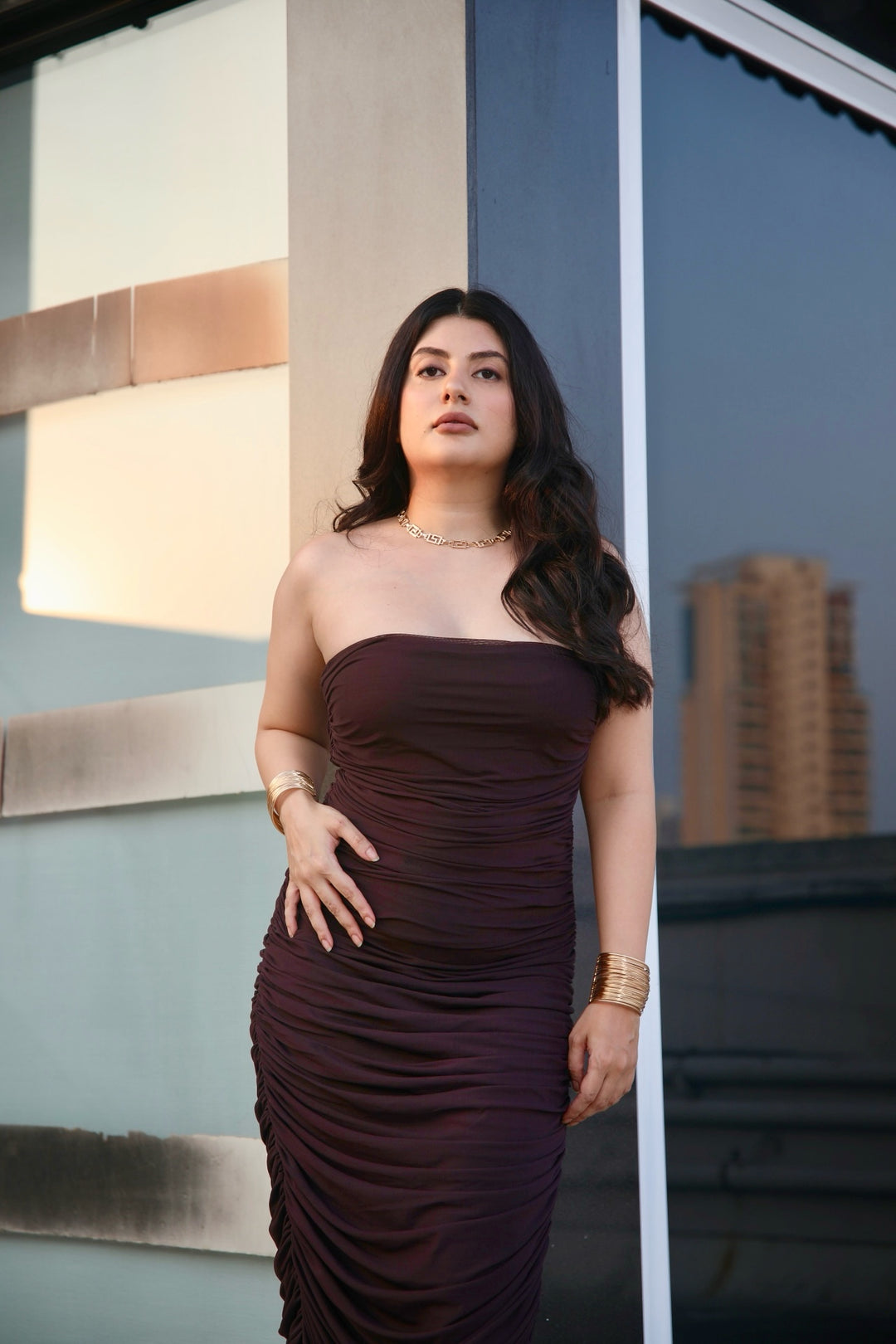 Mesh Tube Dress  - Solid