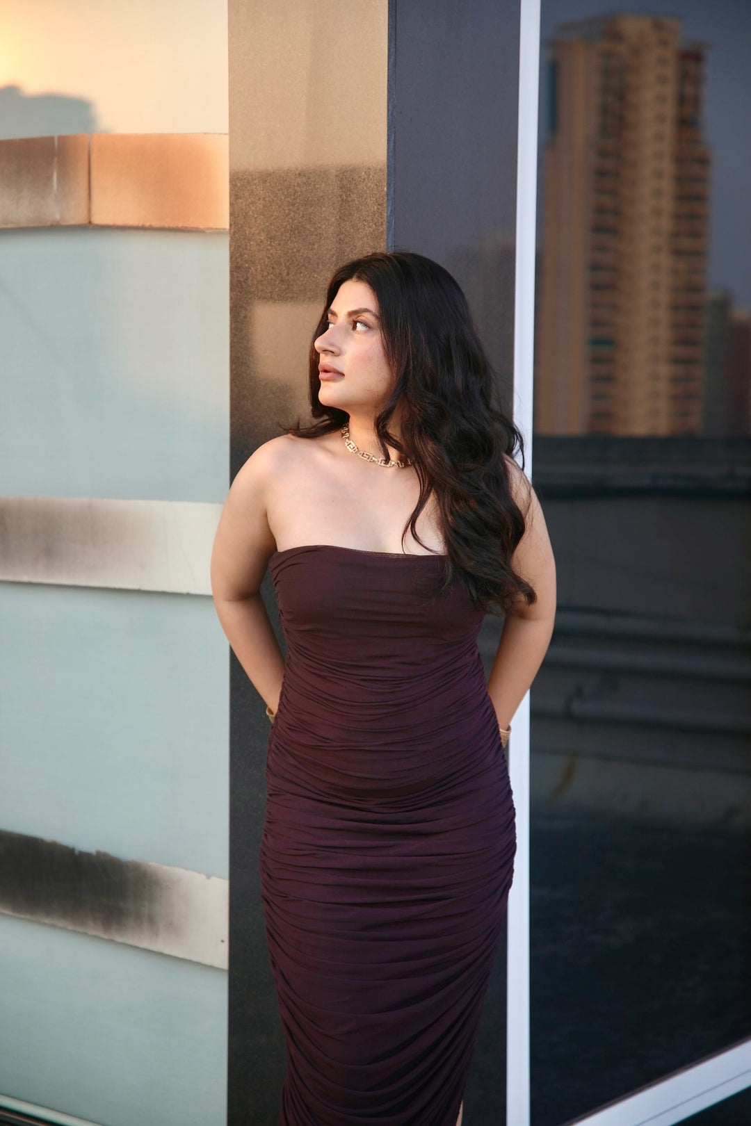 Mesh Tube Dress  - Solid