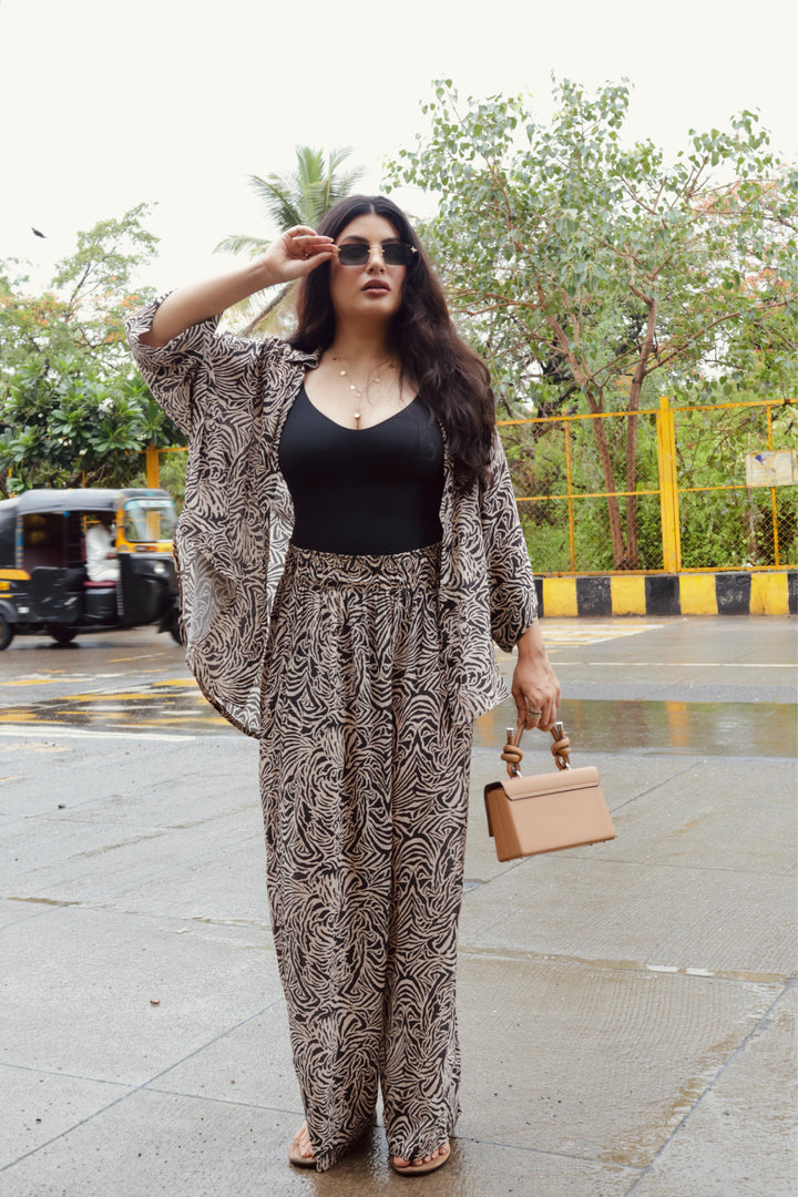 Relaxed Fit Long Shirt & Pant - Forest Pop