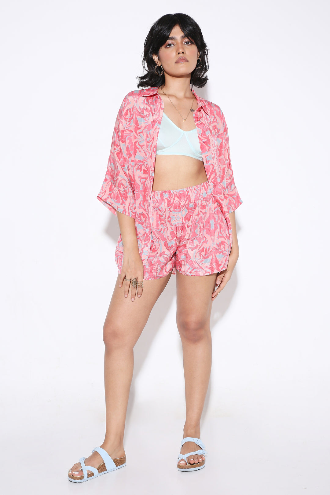 Flared Shorts - Print-shorts - Monokrom