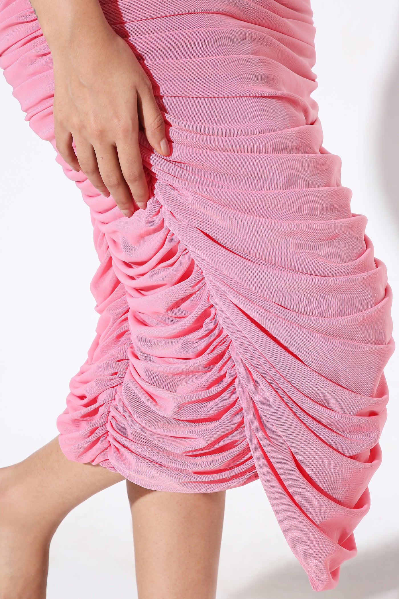 High Waist Mesh Skirt - Solid-Skirt - Monokrom