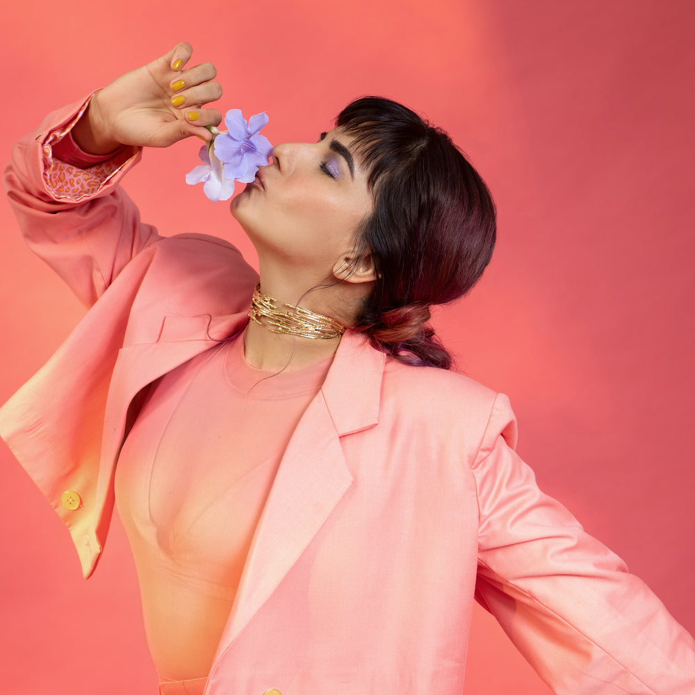 Kirti Kulhari Wearing Mini Moxie Cropped Blazer - Solid-blazers - Celebrity - Monokrom