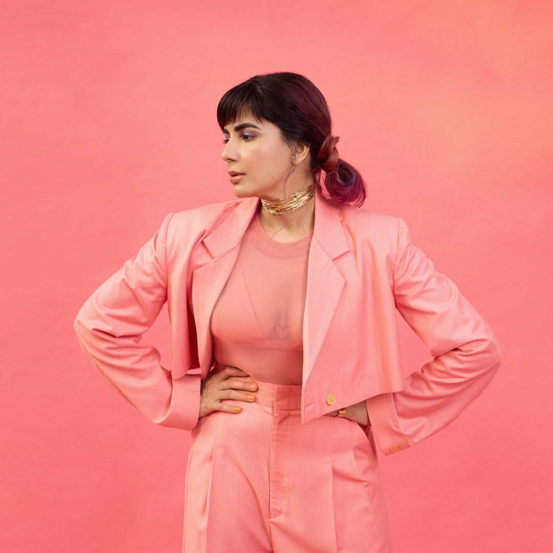 Kirti Kulhari Wearing Spaced Out Bodysuit - Solid-bodysuits - Celebrity - Monokrom