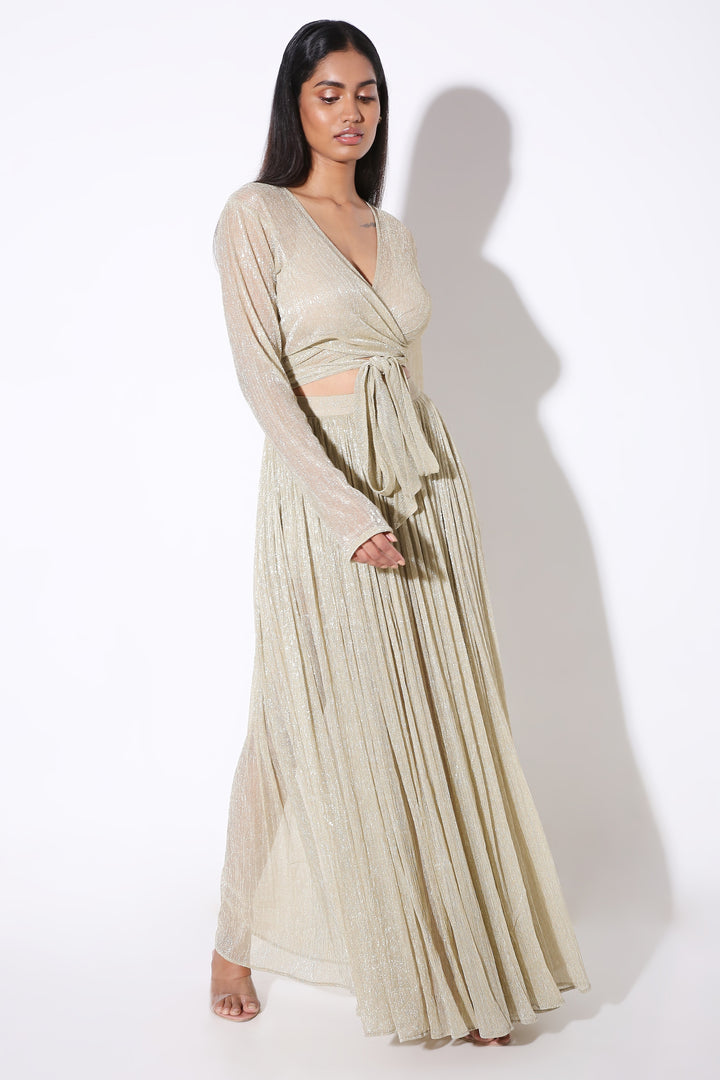 Double Slit Maxi Skirt-Skirt - Monokrom
