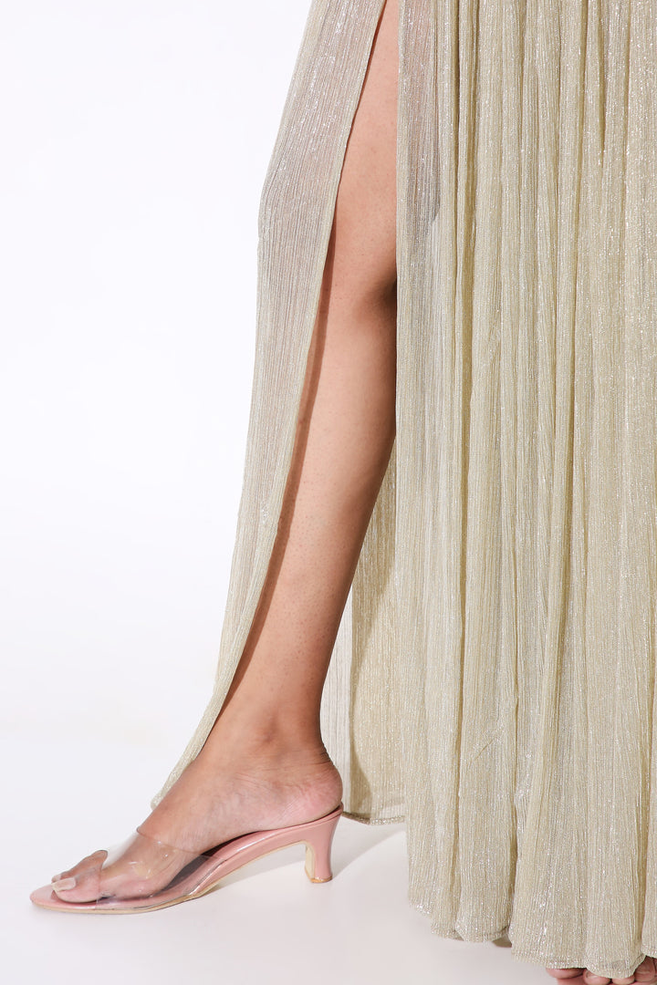 Double Slit Maxi Skirt-Skirt - Monokrom