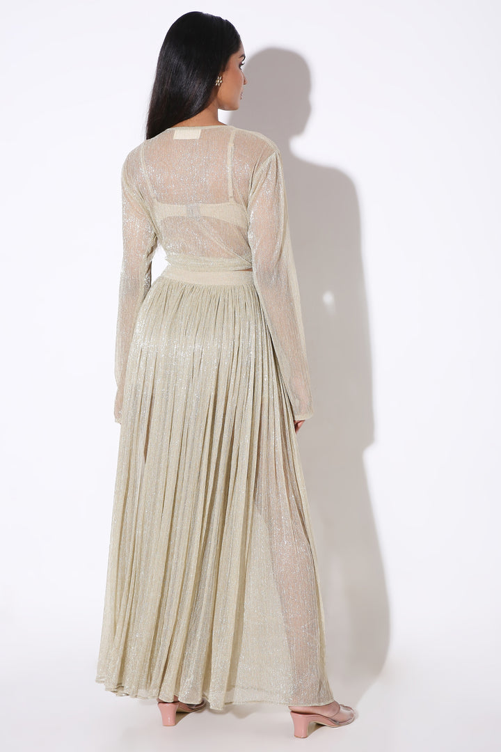 Double Slit Maxi Skirt-Skirt - Monokrom