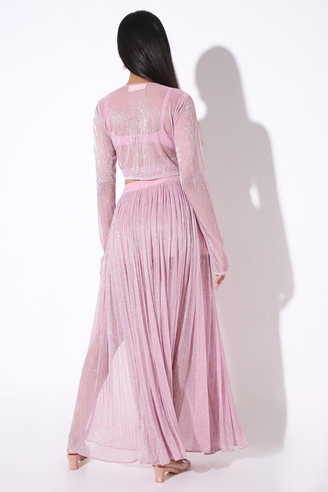 Double Slit Maxi Skirt-Skirt - Monokrom