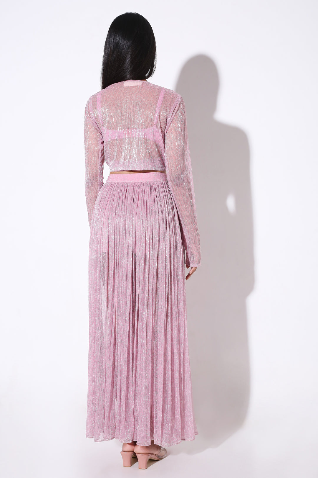 Double Slit Maxi Skirt-Skirt - Monokrom