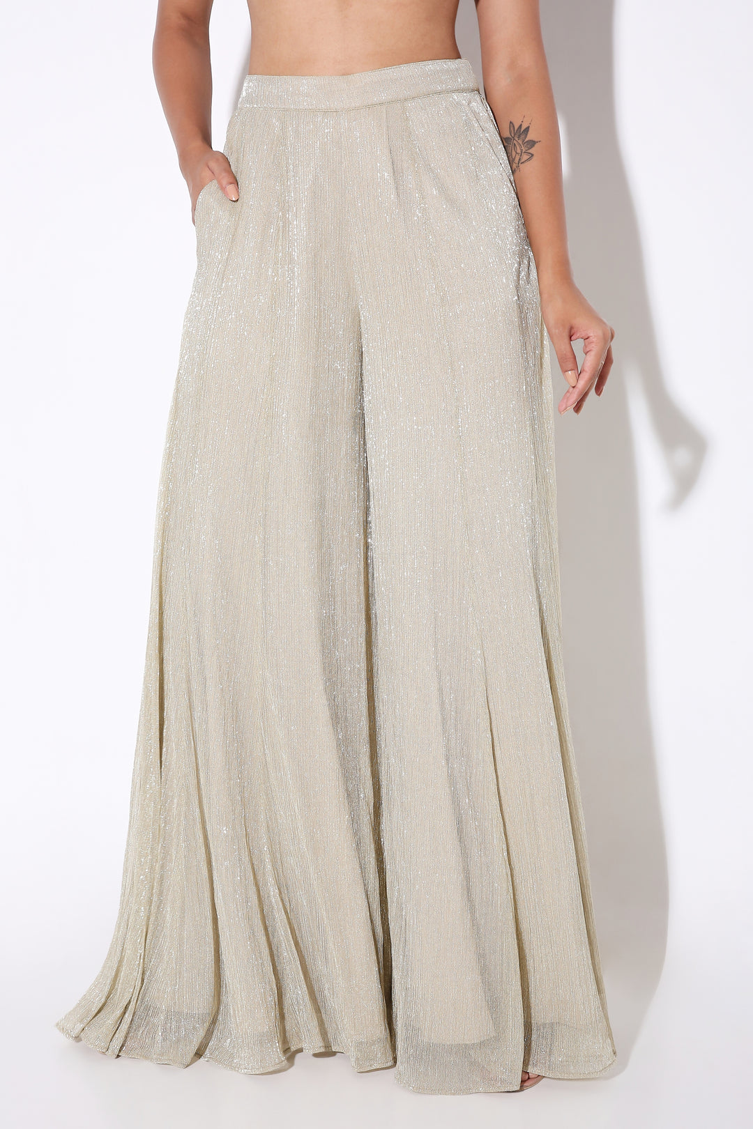 Flared Sharara Pants-Pants - Monokrom