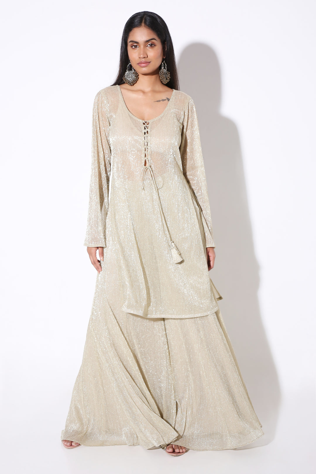 Flared Sharara Pants-Pants - Monokrom