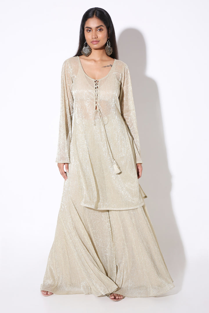 Flared Sharara Pants-Pants - Monokrom