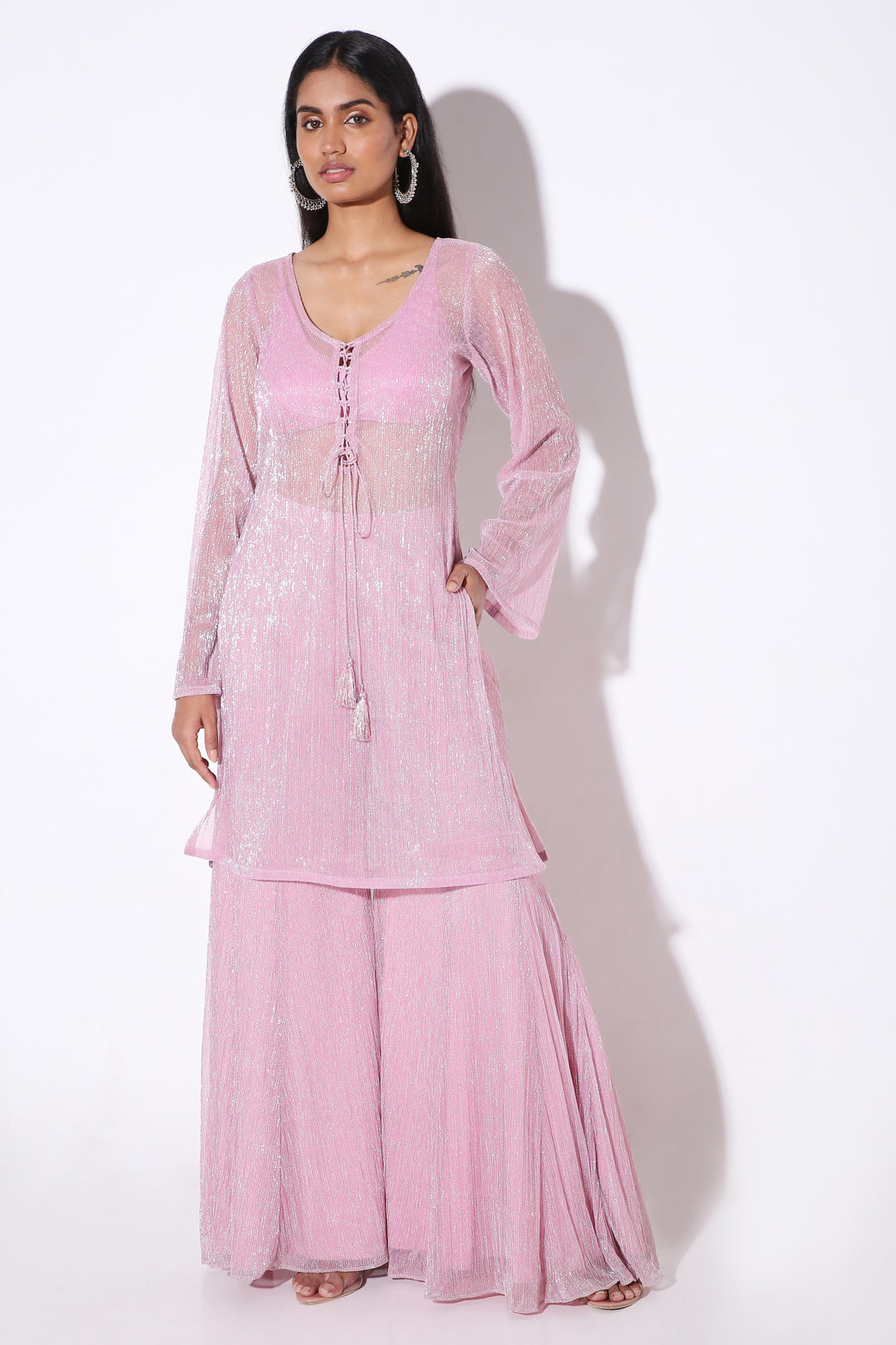 Flared Sharara Pants-Pants - Monokrom
