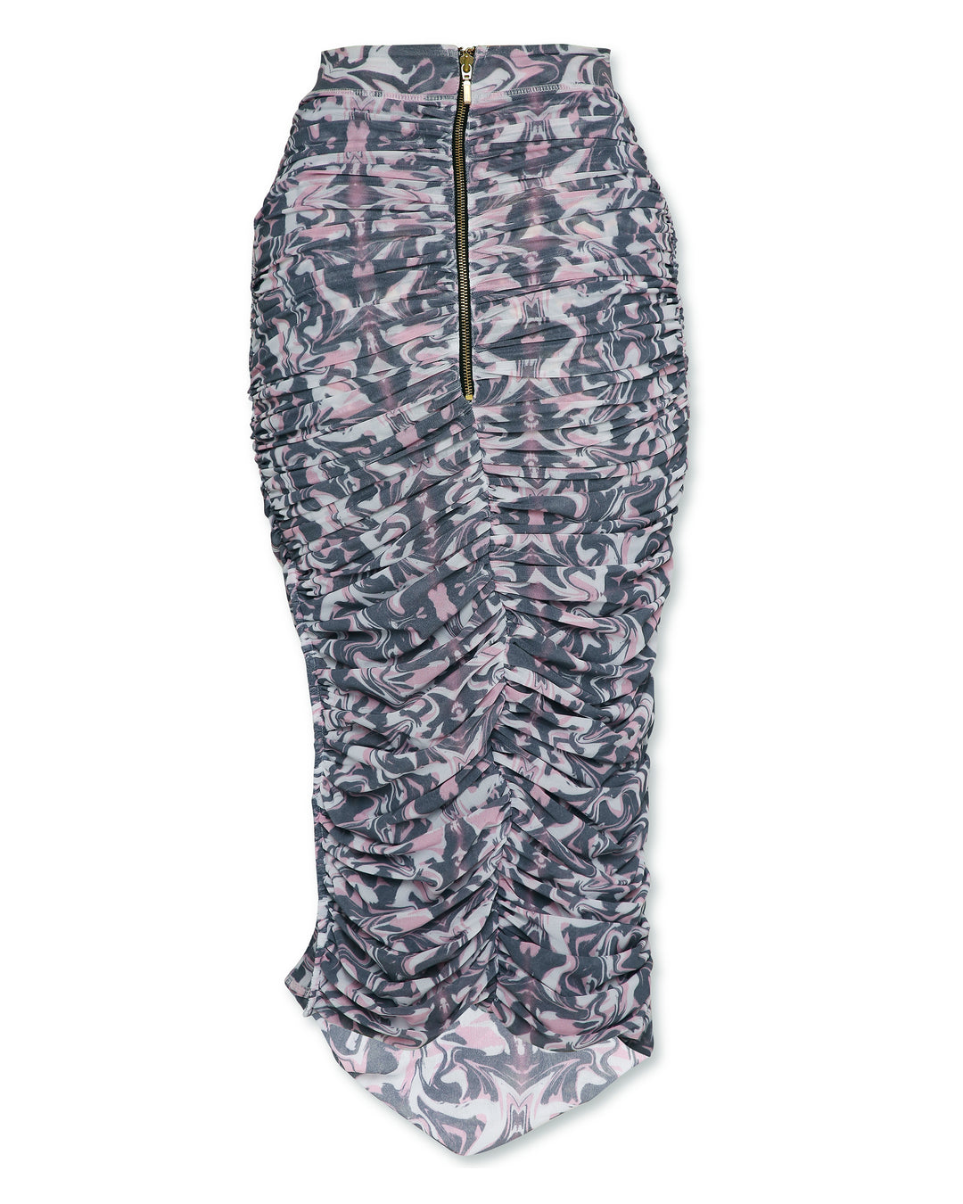 High Waist Mesh Skirt - Print-Skirt - Monokrom