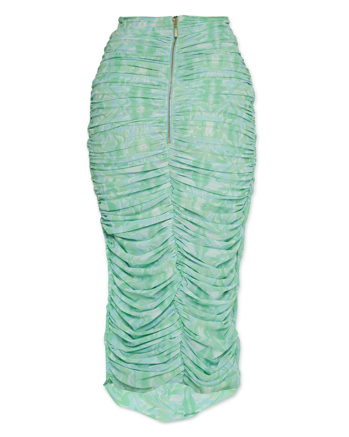 High Waist Mesh Skirt - Print-Skirt - Monokrom