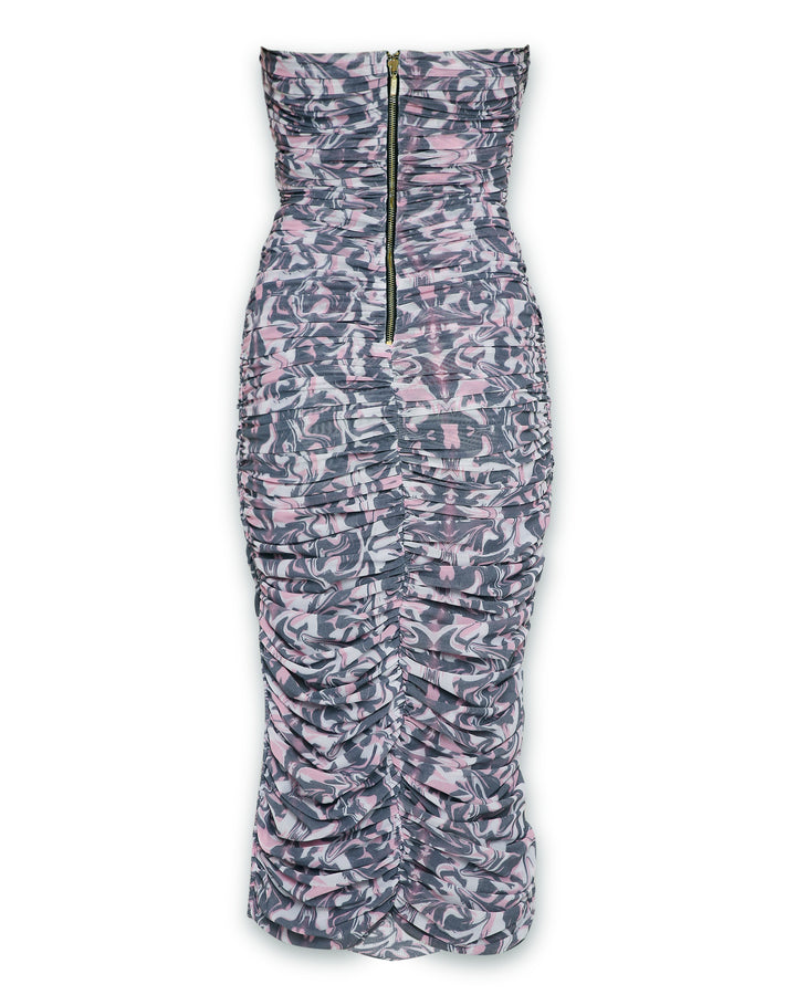 Mesh Tube Dress - Print-Dresses - Monokrom