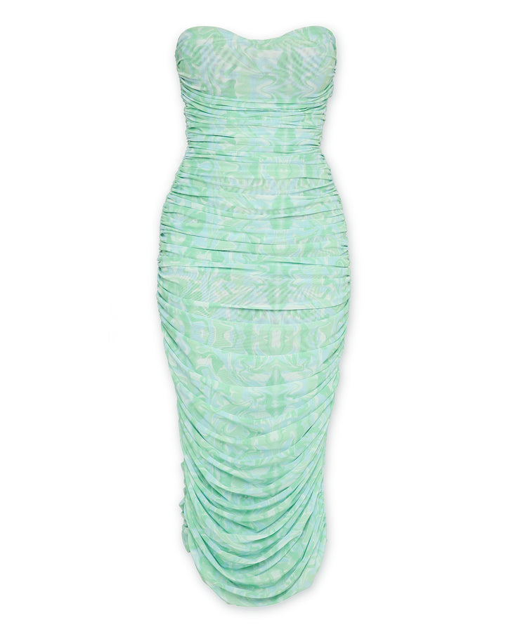 Mesh Tube Dress - Print-Dresses - Monokrom