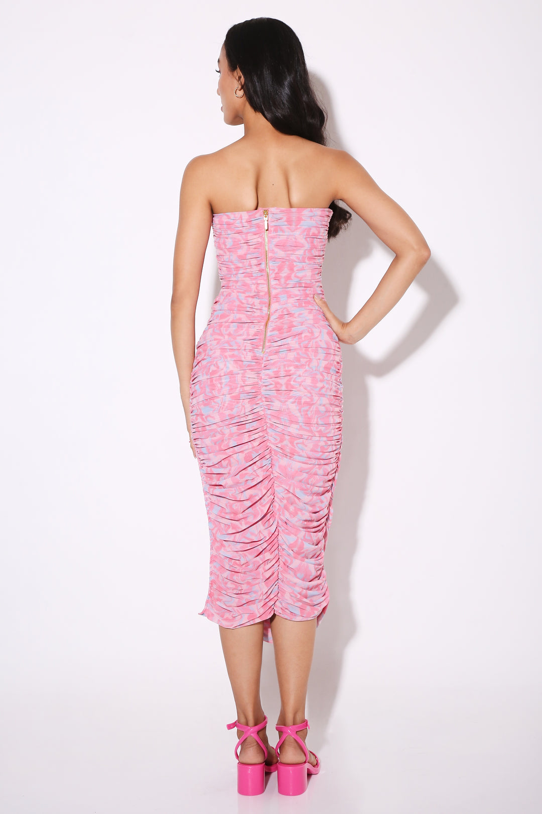 Mesh Tube Dress - Print-Dresses - Monokrom