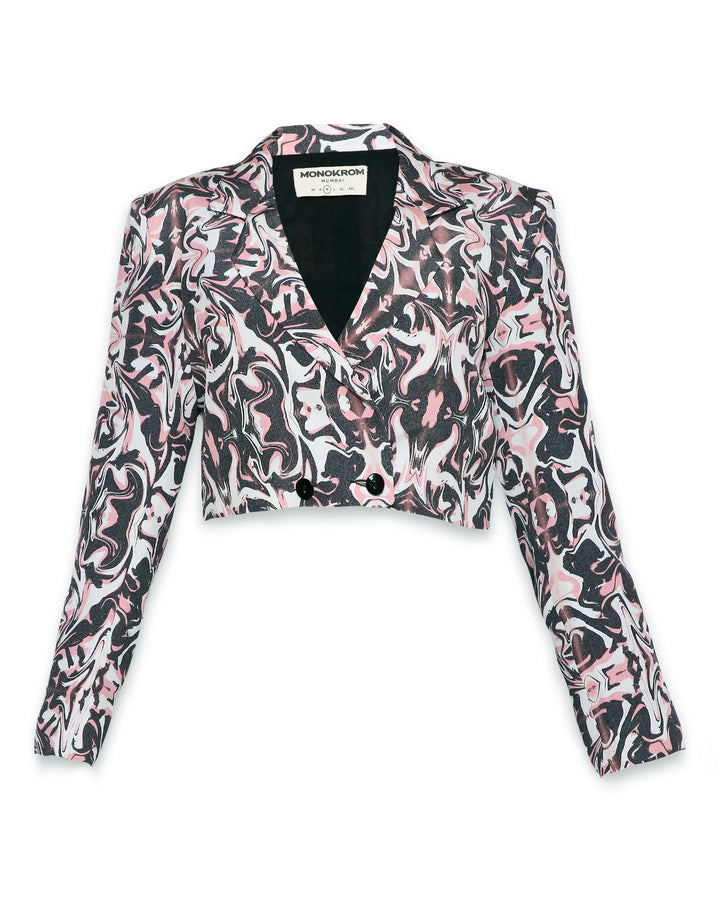 Mini Moxie - Cropped Blazer - Print-blazers - Monokrom