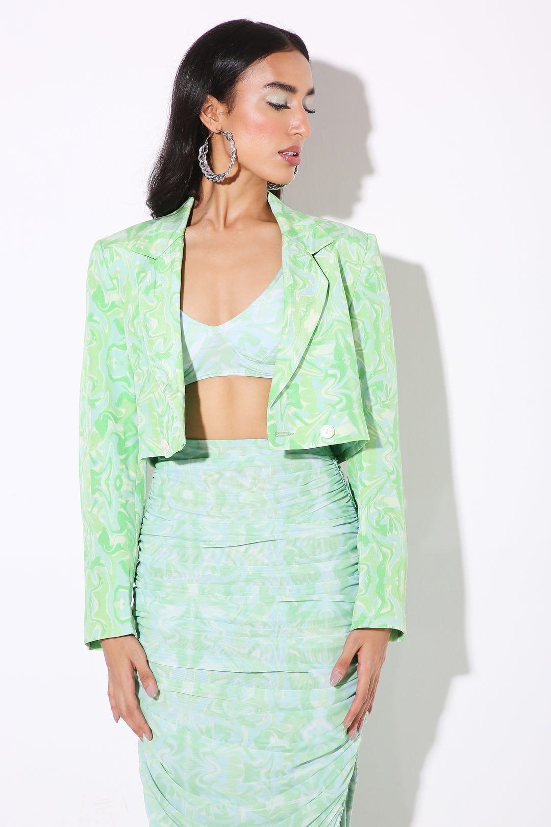 Mini Moxie - Cropped Blazer - Print-blazers - Monokrom