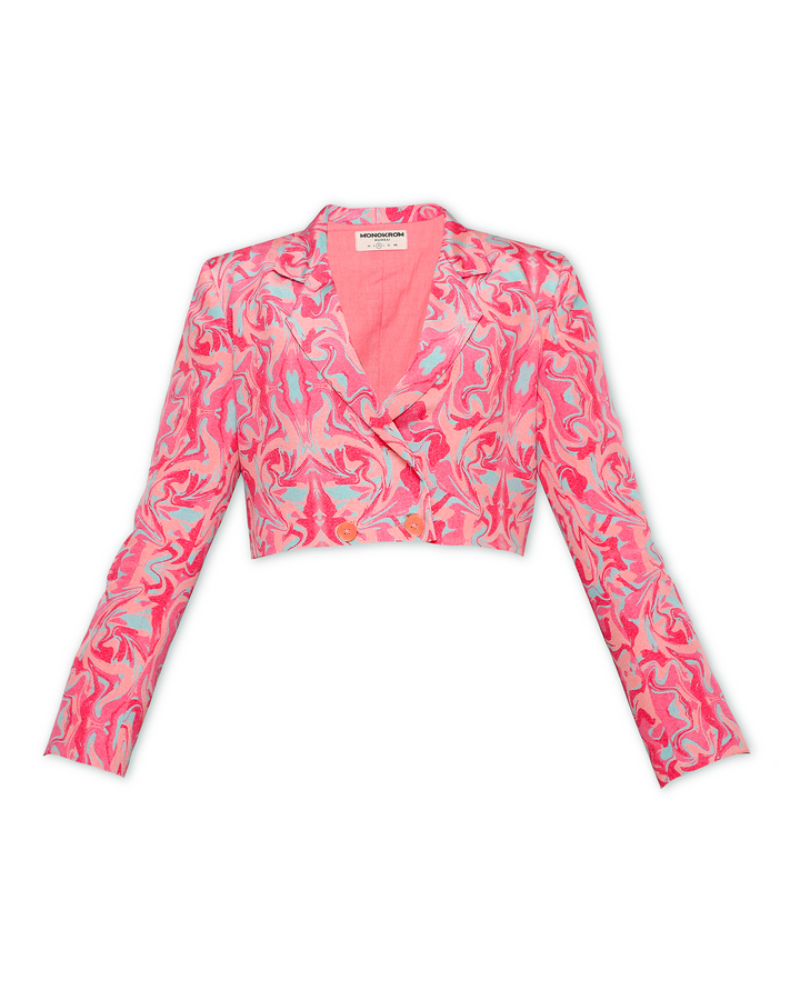 Mini Moxie - Cropped Blazer - Print-blazers - Monokrom