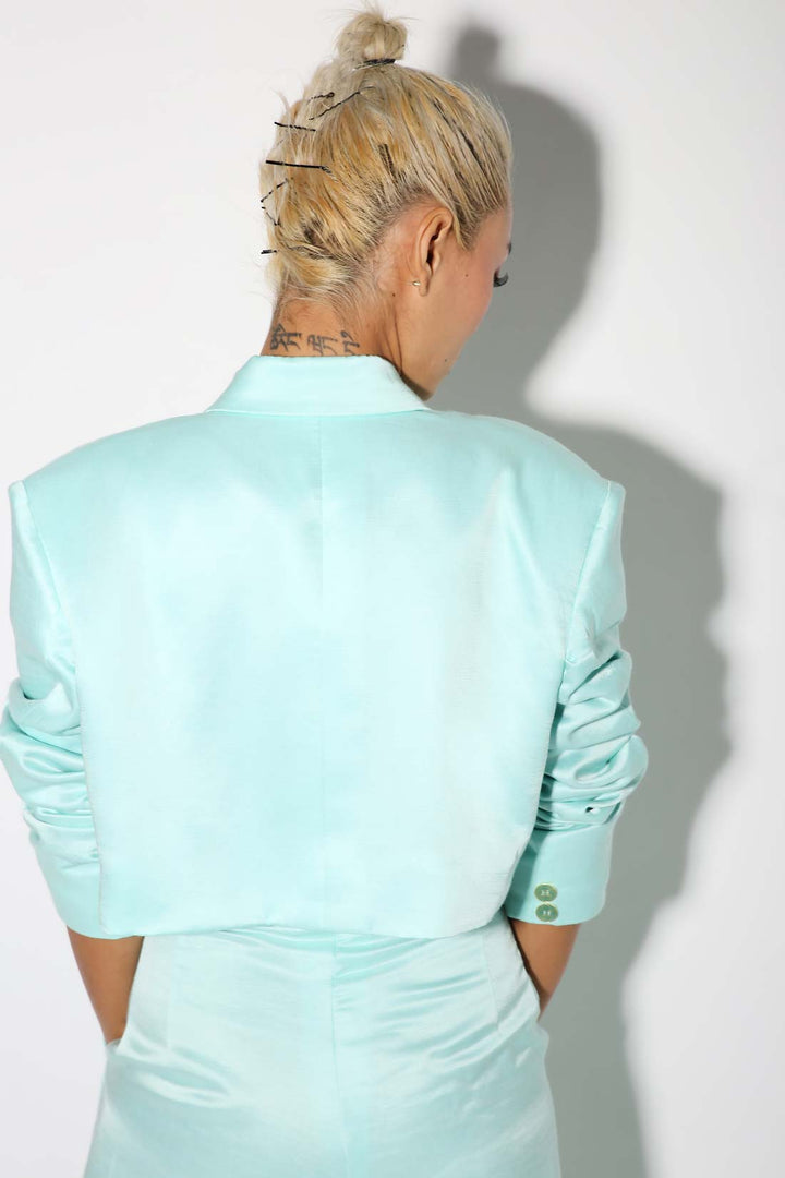 Mini Moxie - Cropped Blazer - Solid-blazers - Monokrom