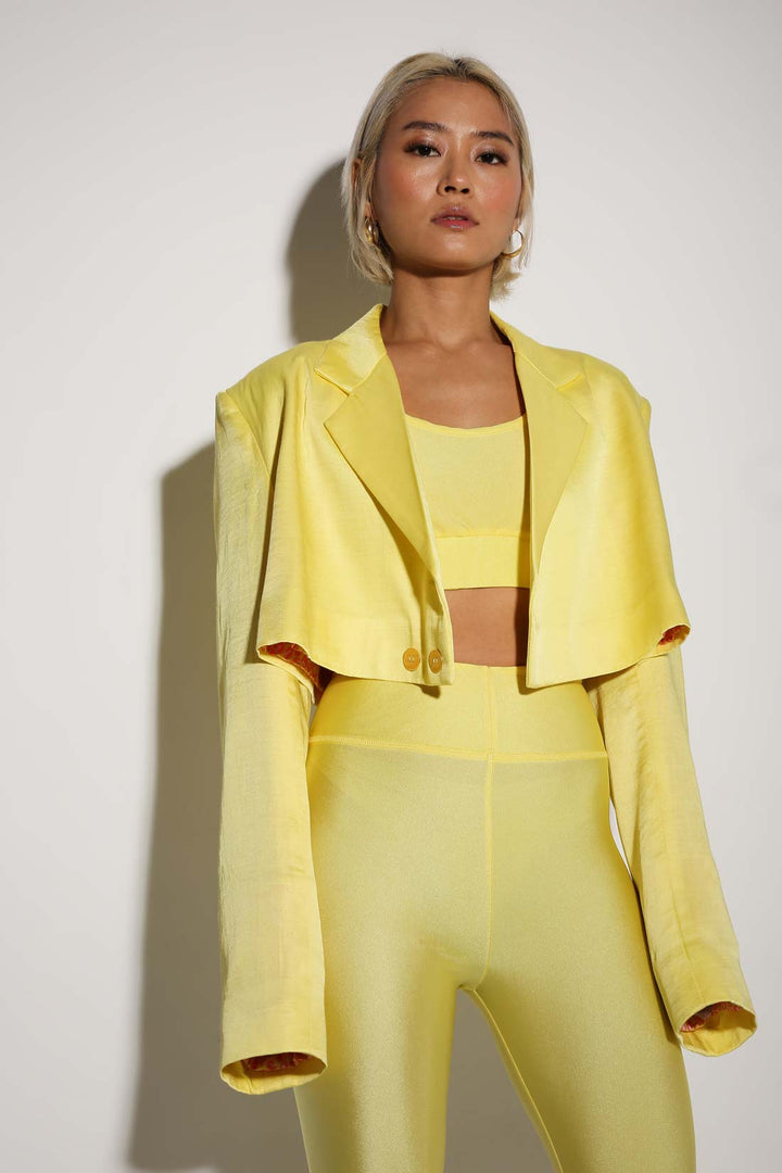 Mini Moxie - Cropped Blazer - Solid-blazers - Monokrom