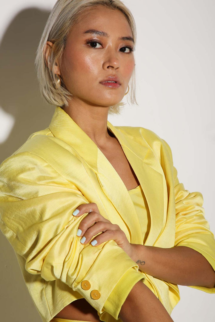 Mini Moxie - Cropped Blazer - Solid-blazers - Monokrom