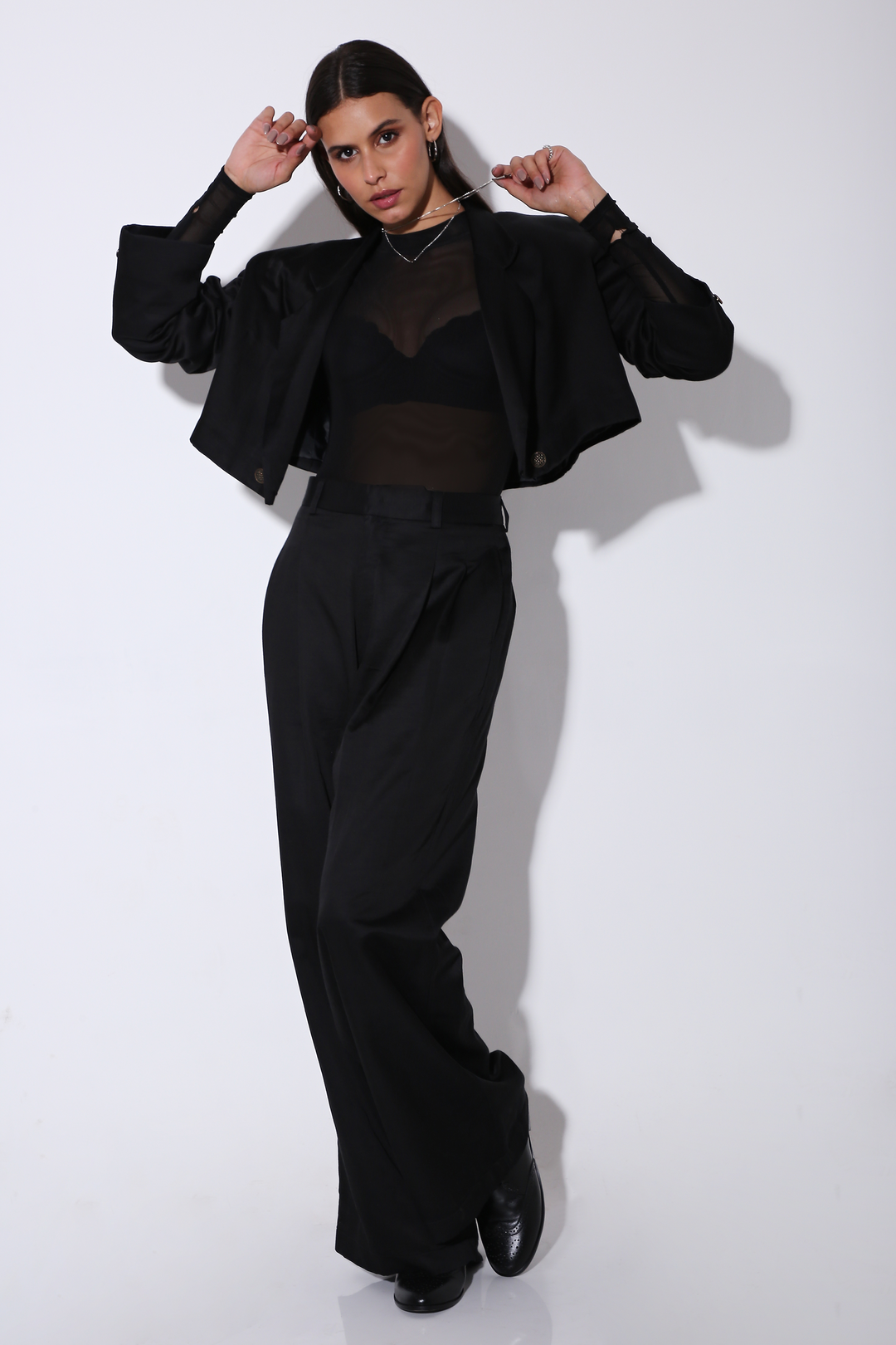 Mini Moxie - Cropped Blazer - Solid-blazers - Monokrom