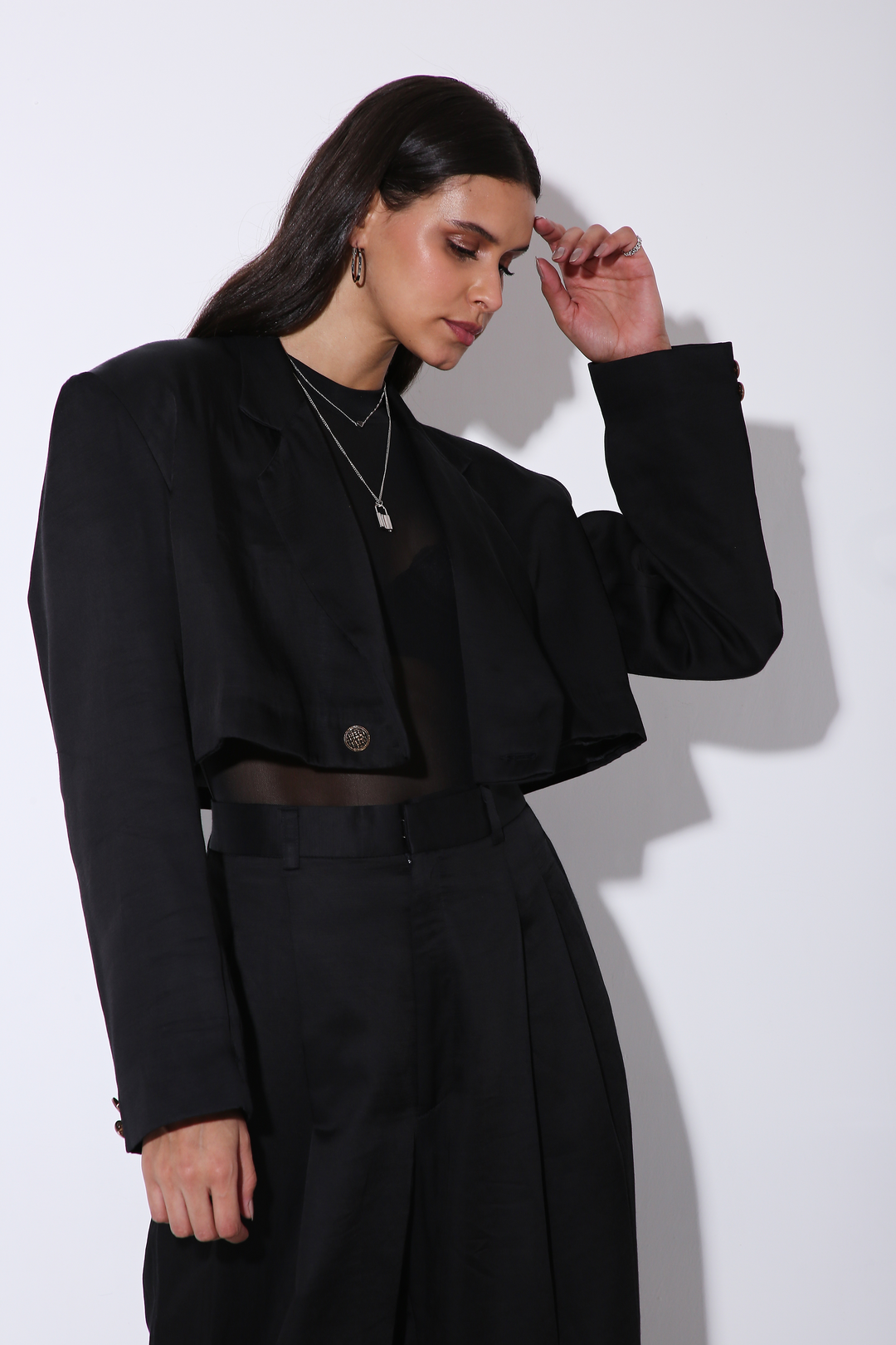 Mini Moxie - Cropped Blazer - Solid-blazers - Monokrom