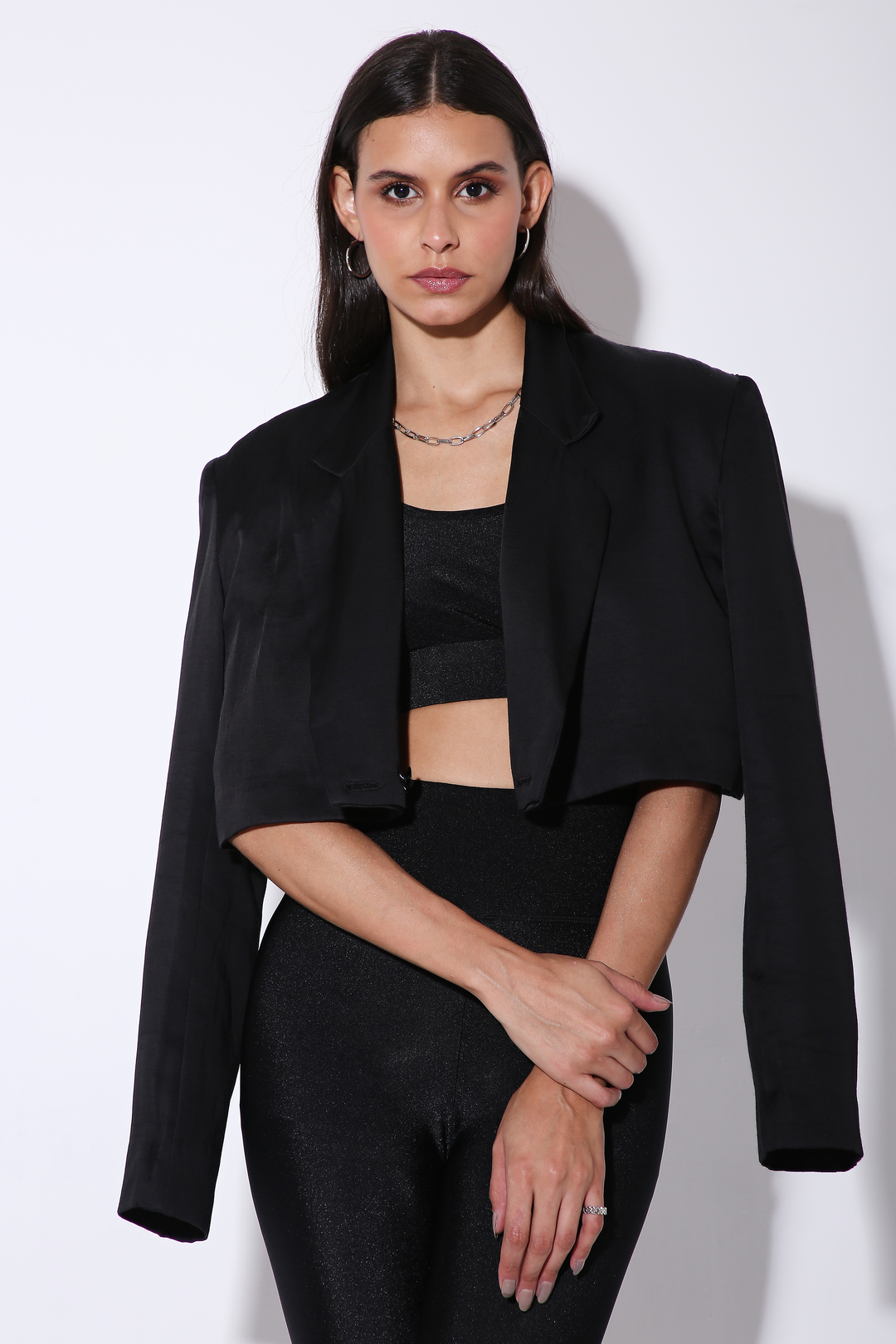 Mini Moxie - Cropped Blazer - Solid-blazers - Monokrom