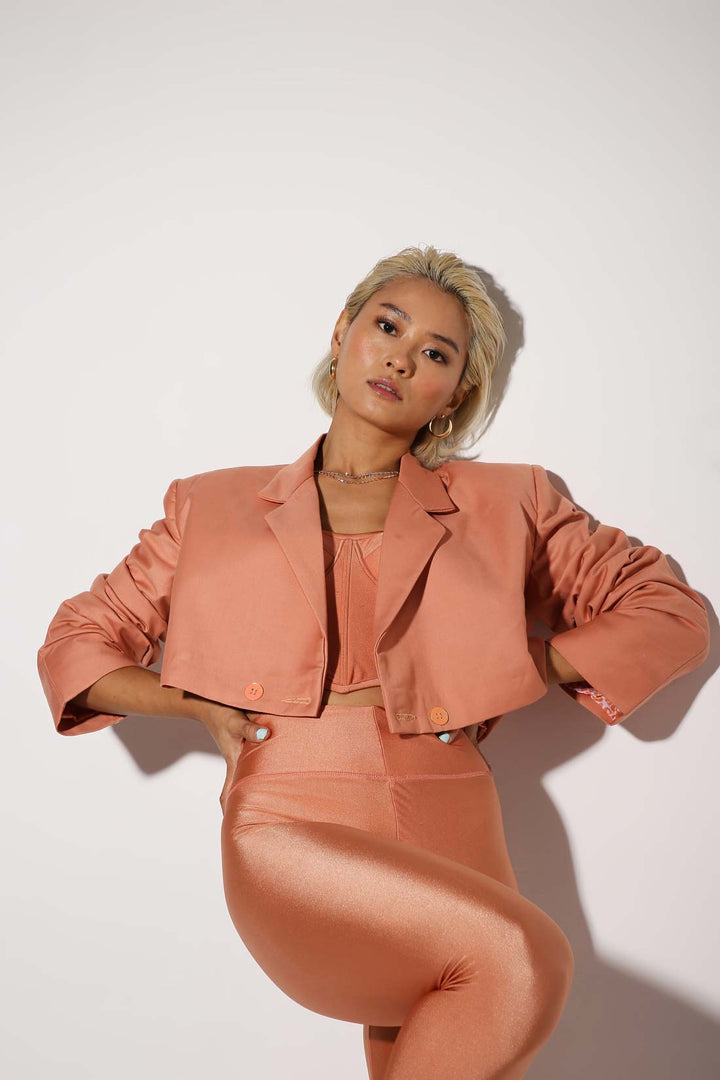 Mini Moxie - Cropped Blazer - Solid-blazers - Monokrom