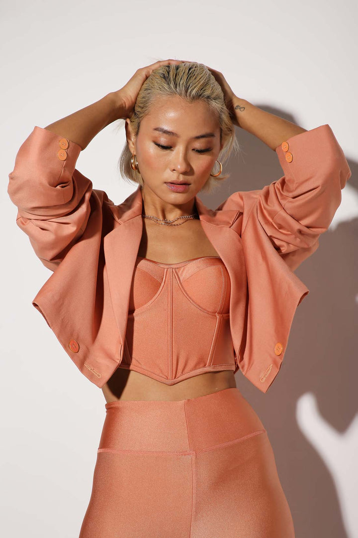 Mini Moxie - Cropped Blazer - Solid-blazers - Monokrom