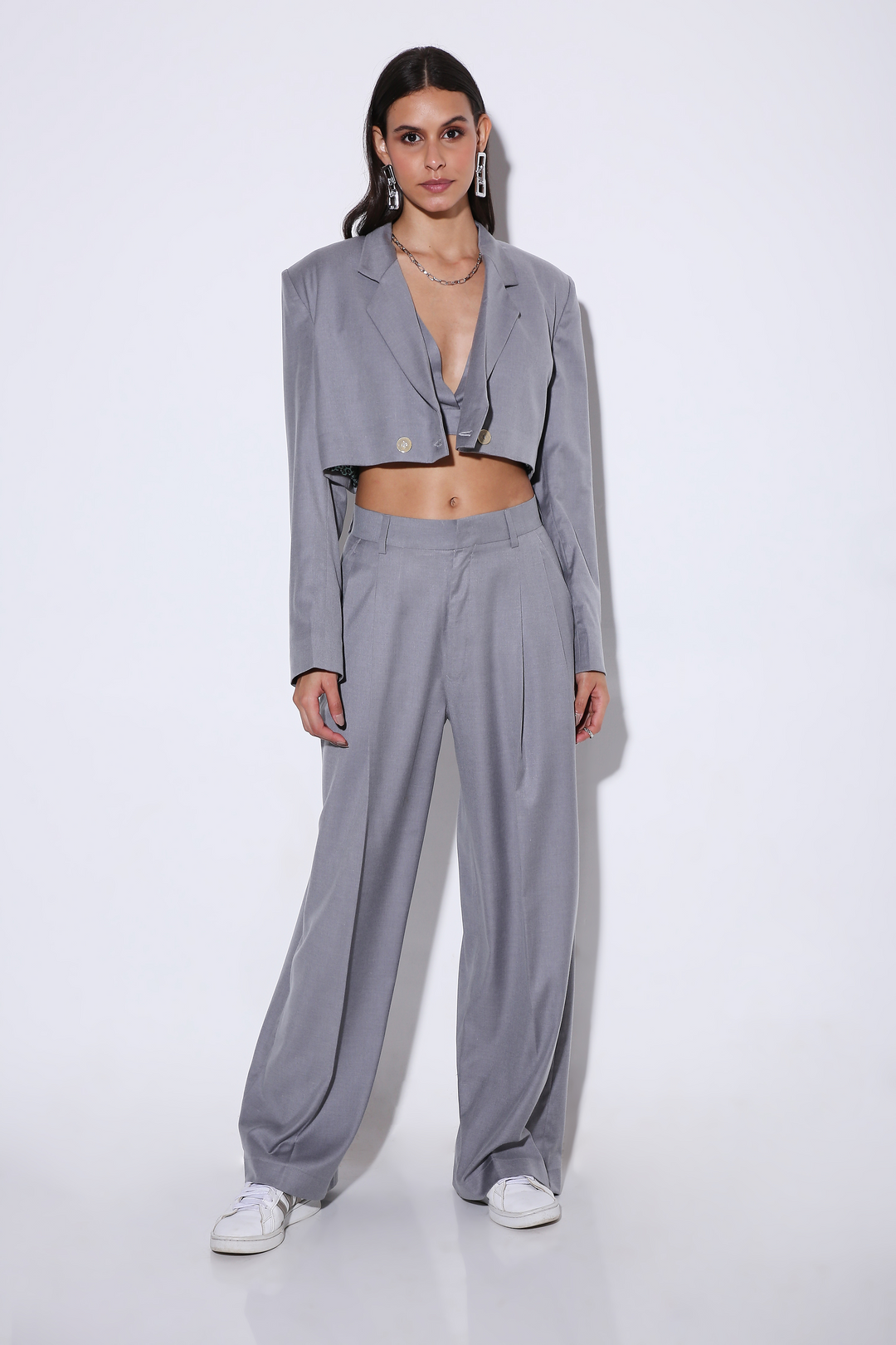 Mini Moxie - Cropped Blazer - Solid-blazers - Monokrom
