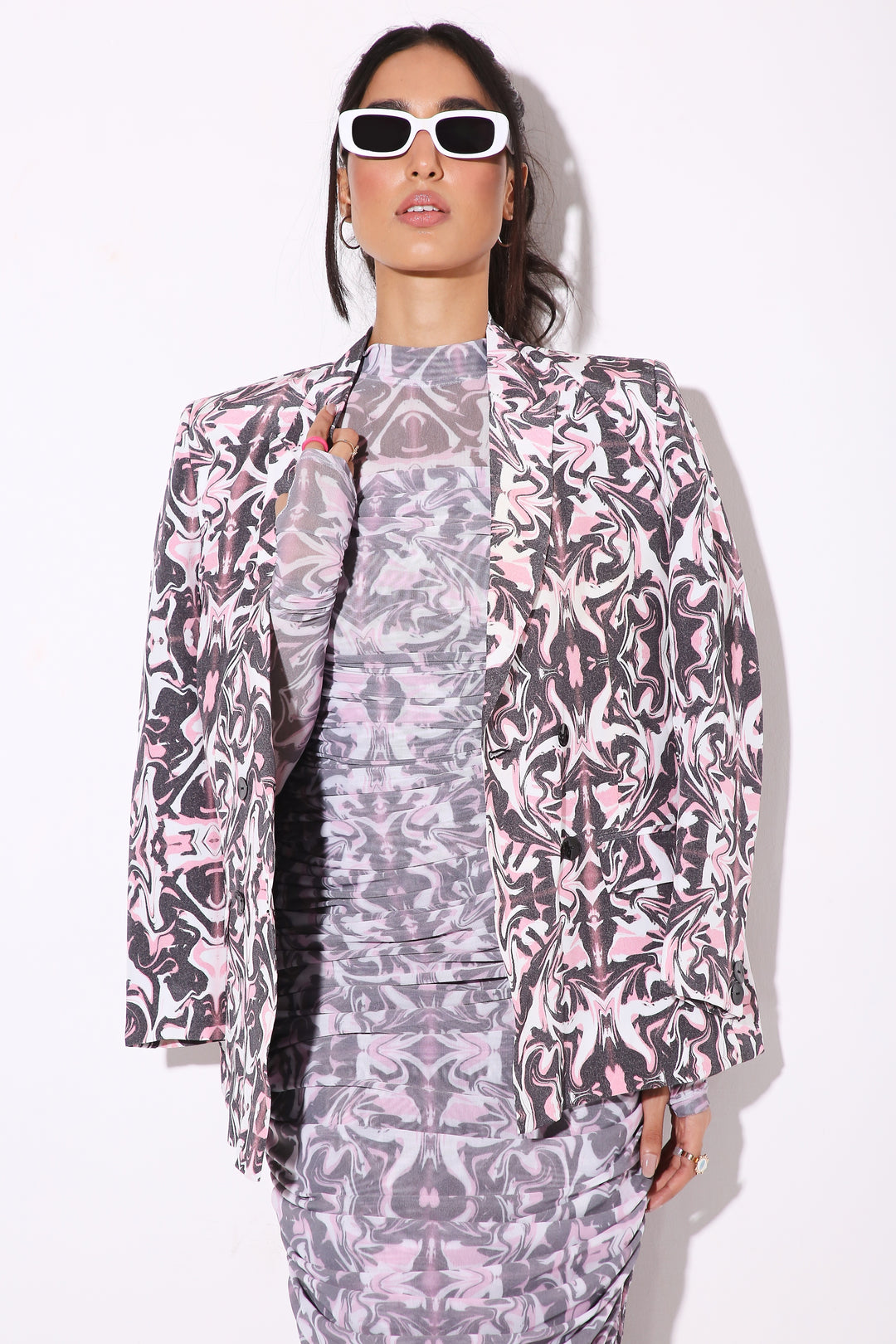 Moxie Blazer - Boxy Blazer - Print-blazers - Monokrom