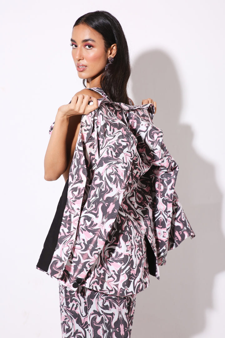 Moxie Blazer - Boxy Blazer - Print-blazers - Monokrom