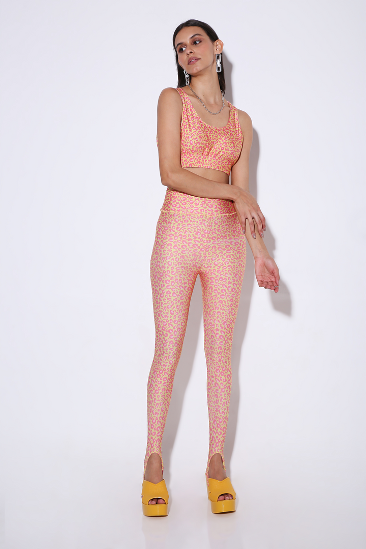 The Fondaa - Leggings with Stirrups - Print-leggings - Monokrom
