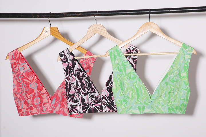 Bombshell - V Neck Bralette - Print-bralettes - Monokrom